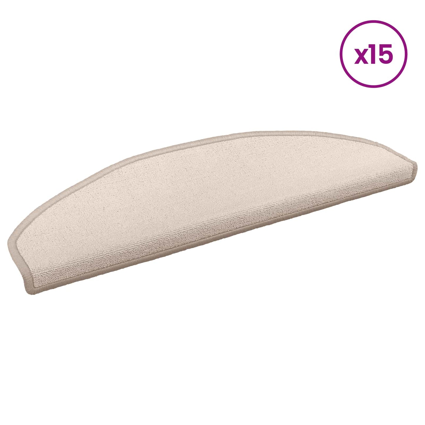 Selvklæbende Trappemåtter 15 pcs Gråbrun 80 x 24,5 x 3,5 cm