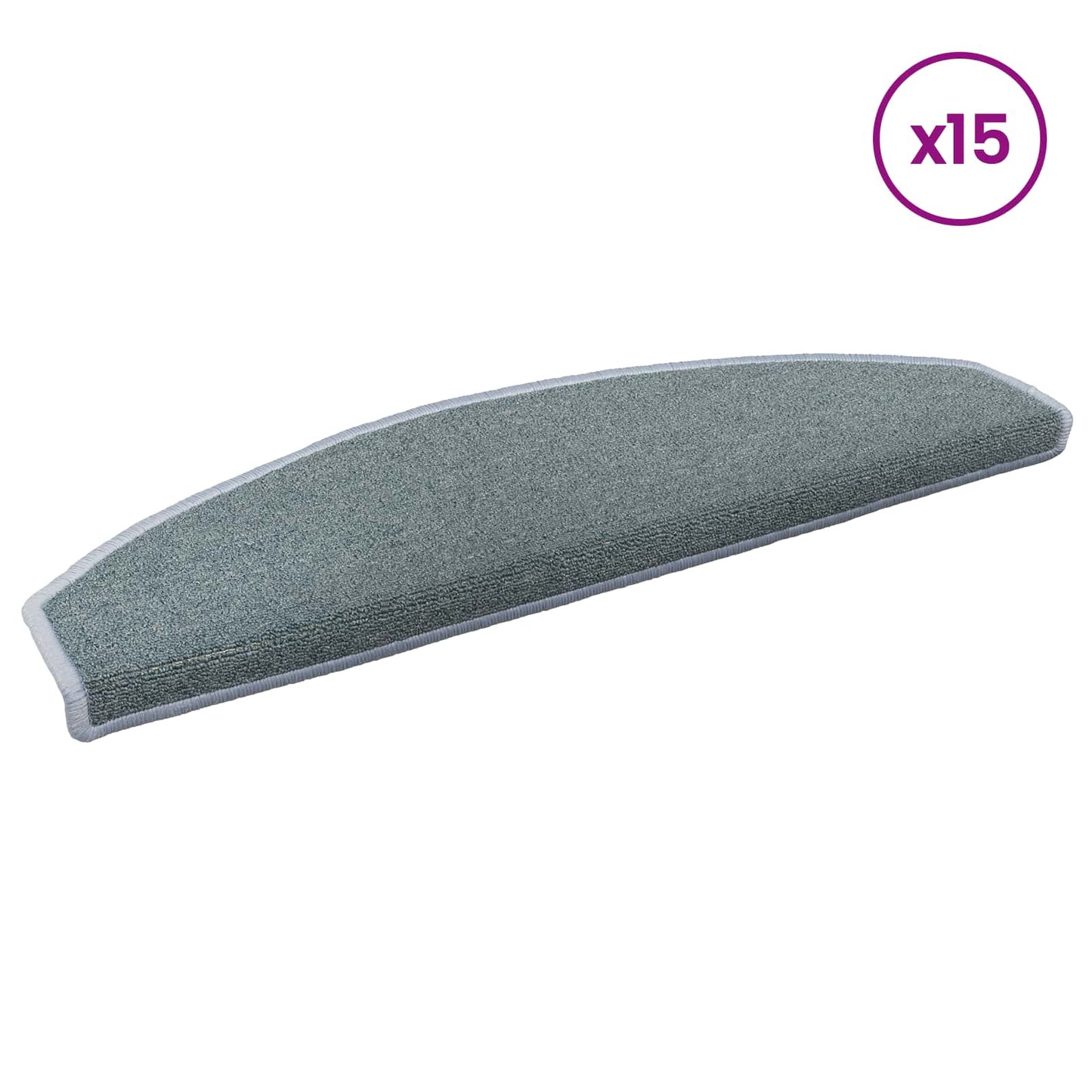 Selvklæbende Trappemåtter 15 pcs Hav Blå 80 x 24,5 x 3,5 cm