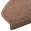 Selvklæbende Trappemåtter 15 pcs Brun 80 x 24,5 x 3,5 cm