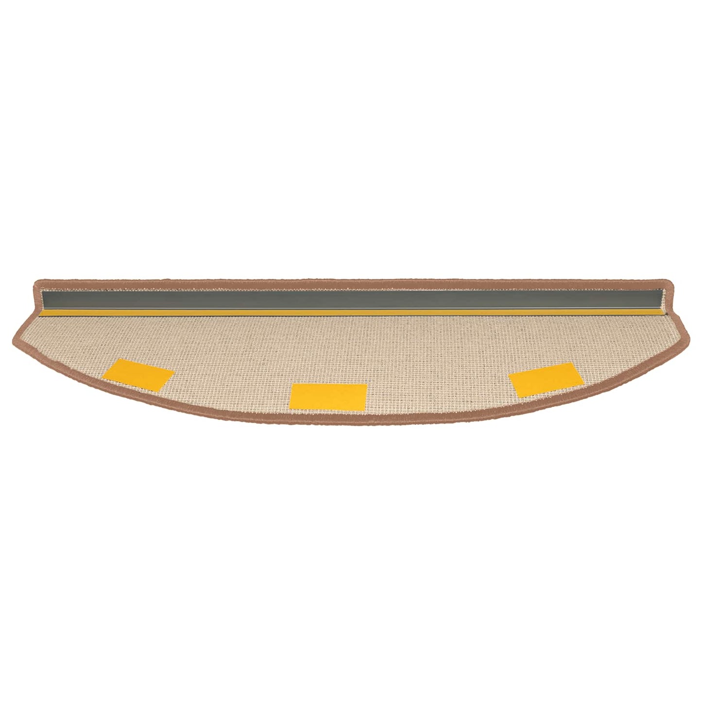 Selvklæbende Trappemåtter 15 pcs Brun 80 x 24,5 x 3,5 cm