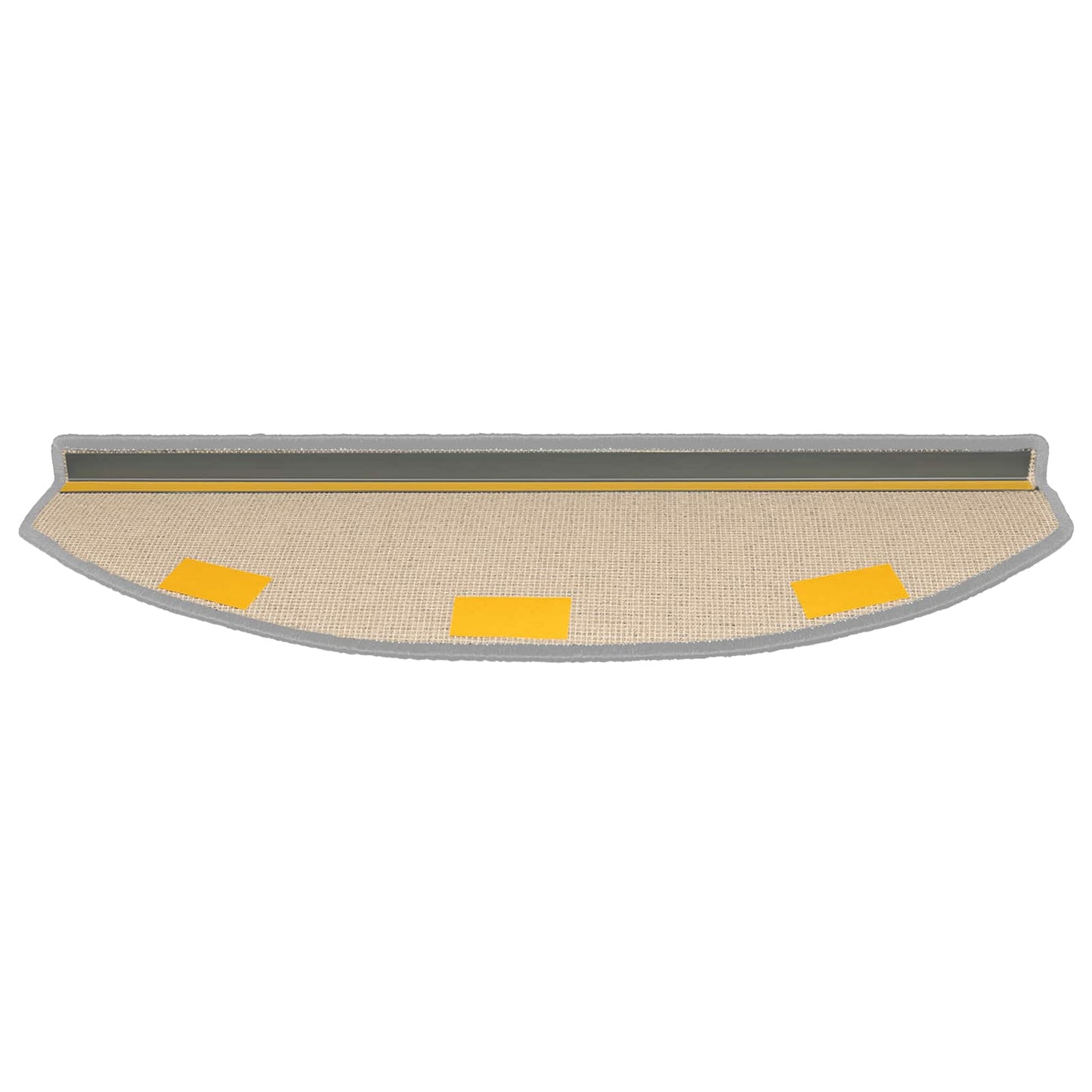 Selvklæbende Trappemåtter 15 pcs Lysegrå 80 x 24,5 x 3,5 cm