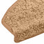 Selvklæbende Trappemåtter 15 pcs Beige 80 x 24,5 x 3,5 cm