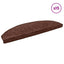 Selvklæbende Trappemåtter 15 pcs Brun 80 x 24,5 x 3,5 cm