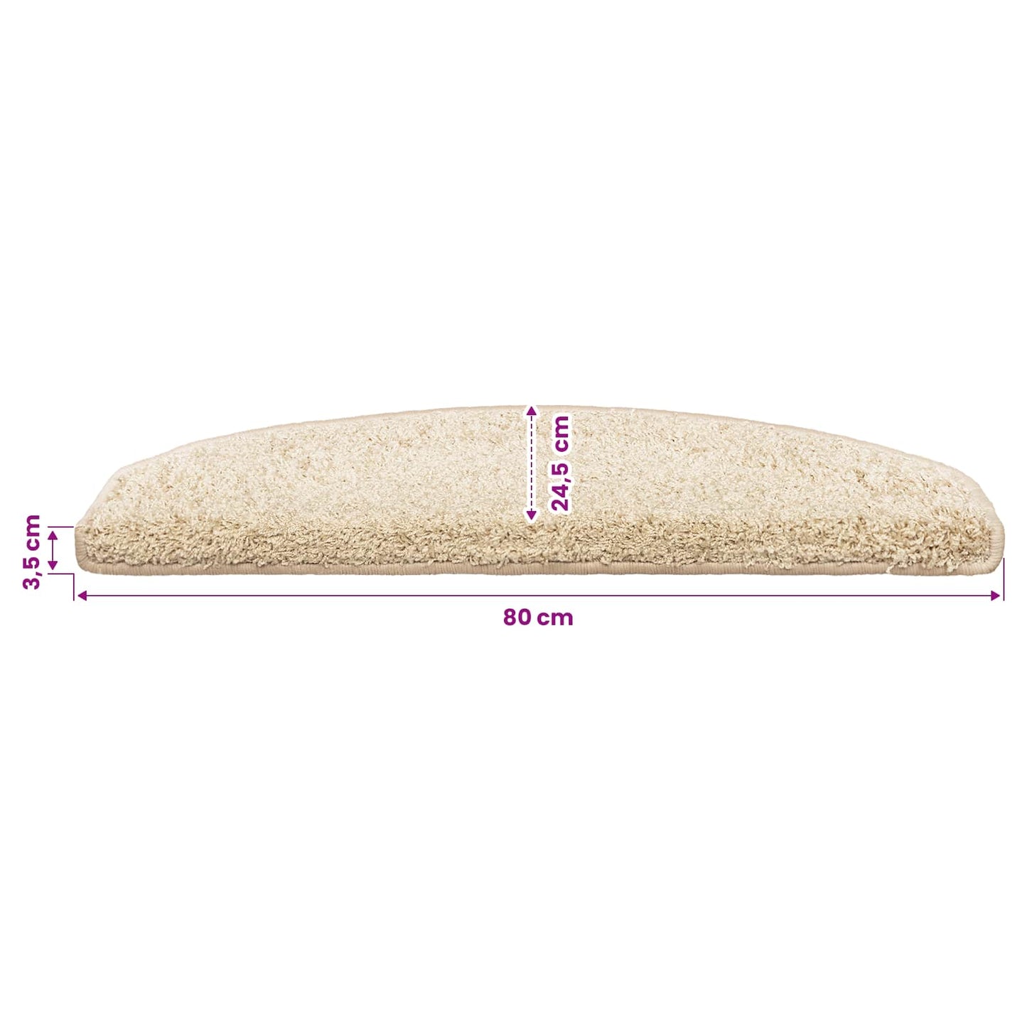 Selvklæbende Trappemåtter 15 pcs Lys Brun 80 x 24,5 x 3,5 cm