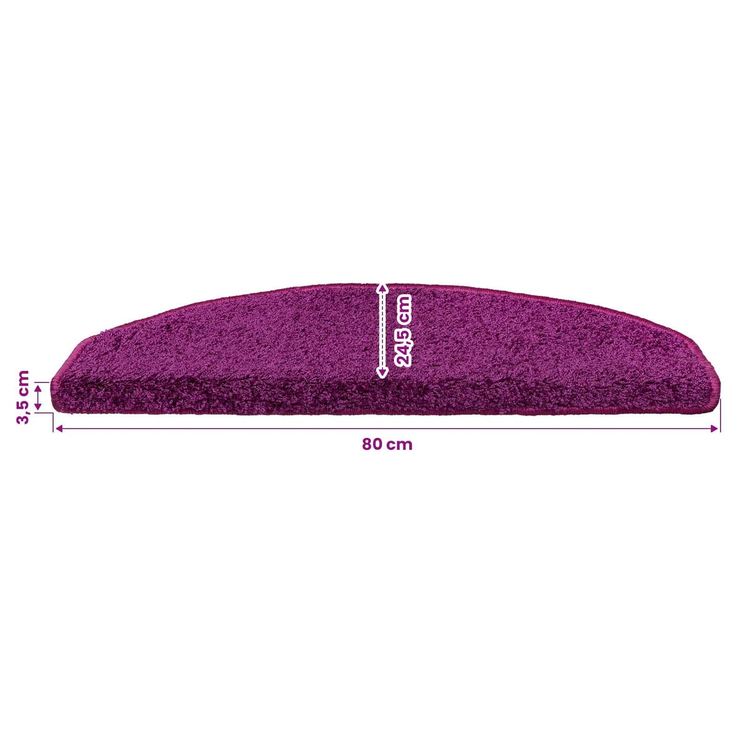 Selvklæbende Trappemåtter 15 pcs Violet 80 x 24,5 x 3,5 cm
