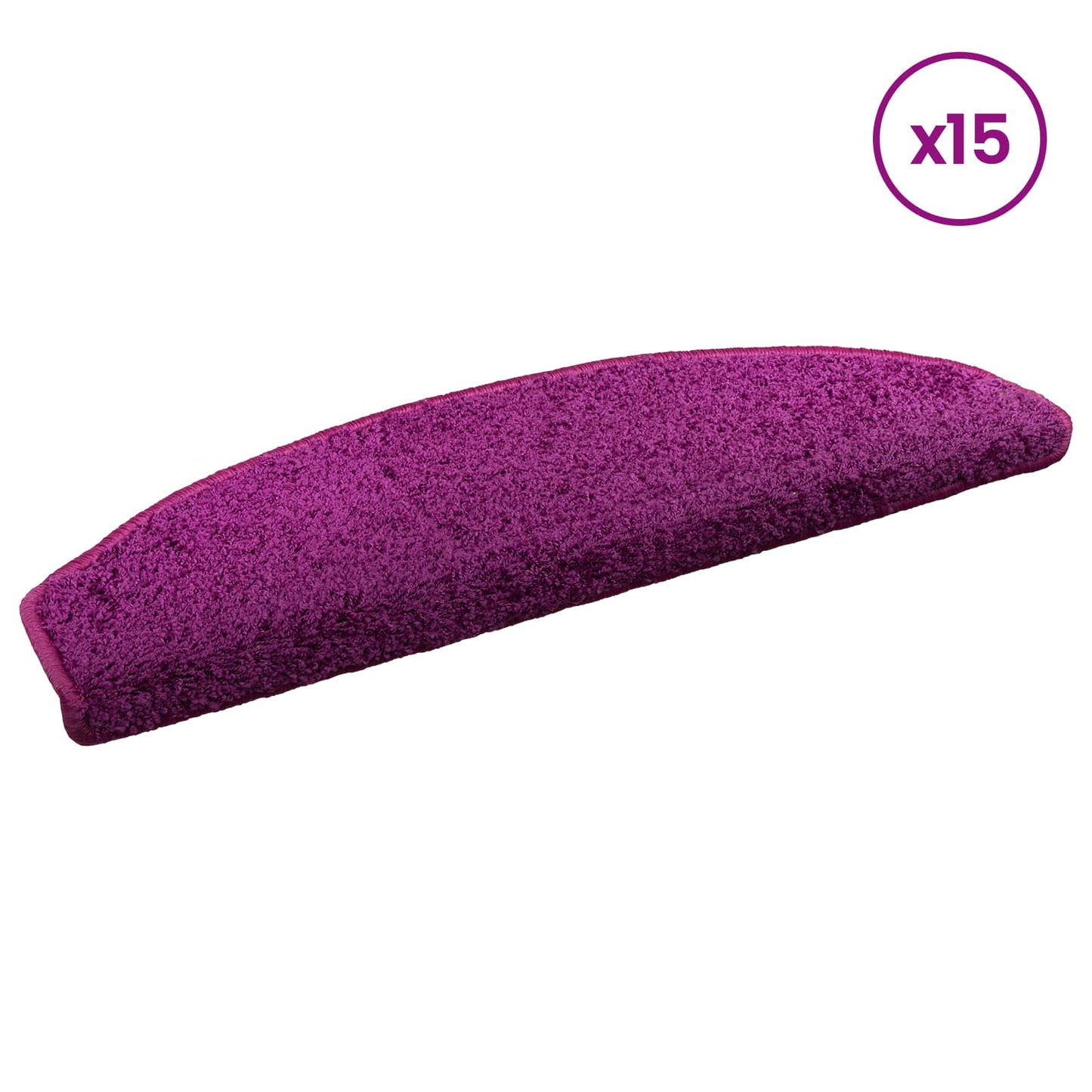 Selvklæbende Trappemåtter 15 pcs Violet 80 x 24,5 x 3,5 cm
