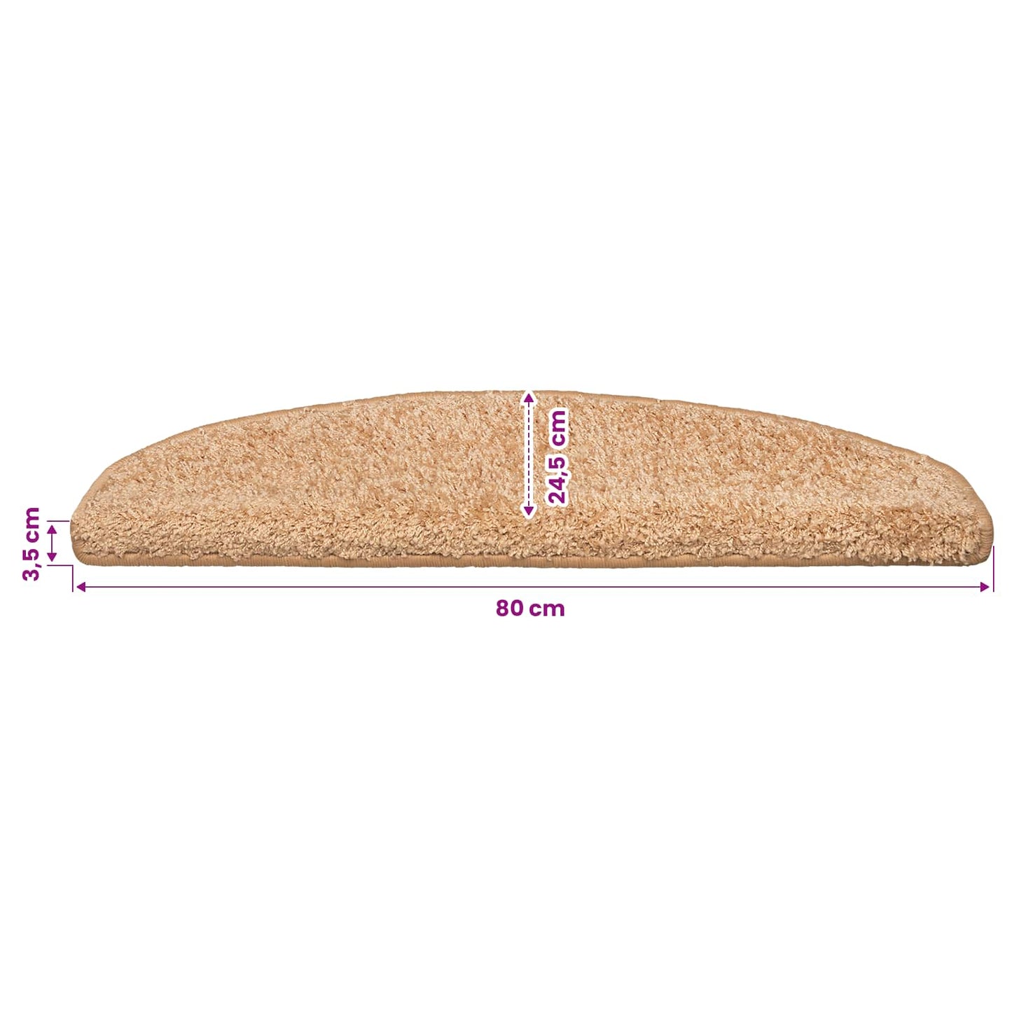 Selvklæbende Trappemåtter 15 pcs Guld 80 x 24,5 x 3,5 cm