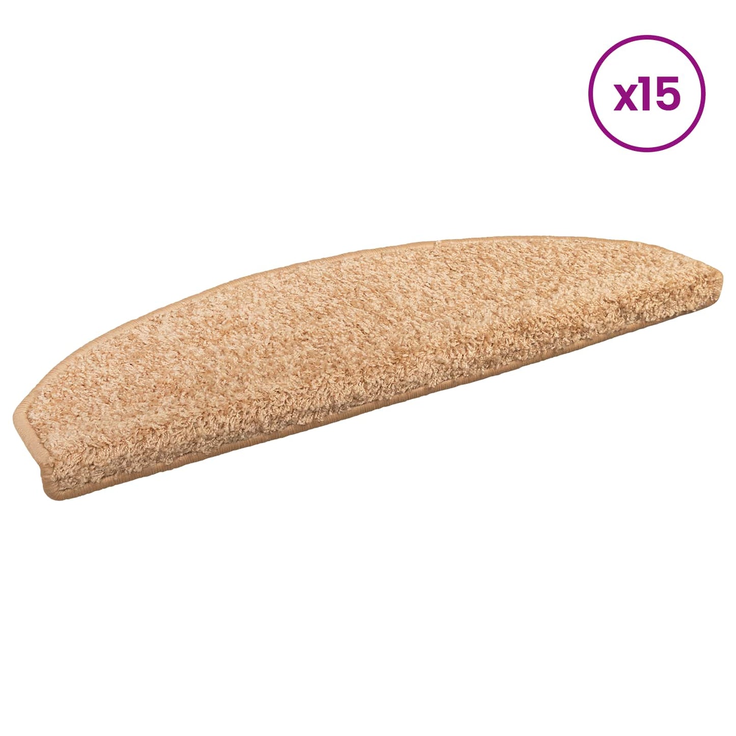 Selvklæbende Trappemåtter 15 pcs Guld 80 x 24,5 x 3,5 cm