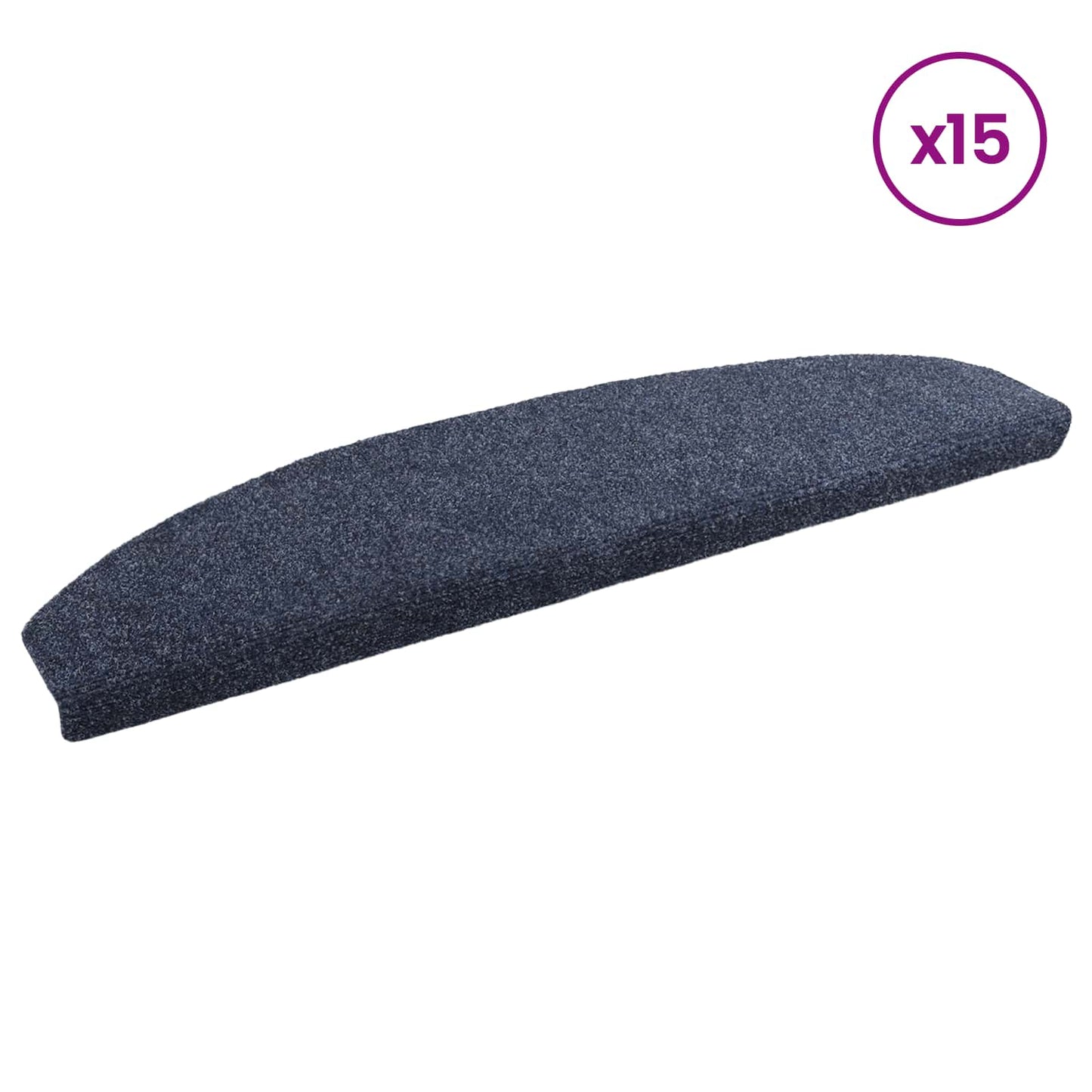 Selvklæbende Trappemåtter 15 pcs Blå 80 x 24,5 x 3,5 cm