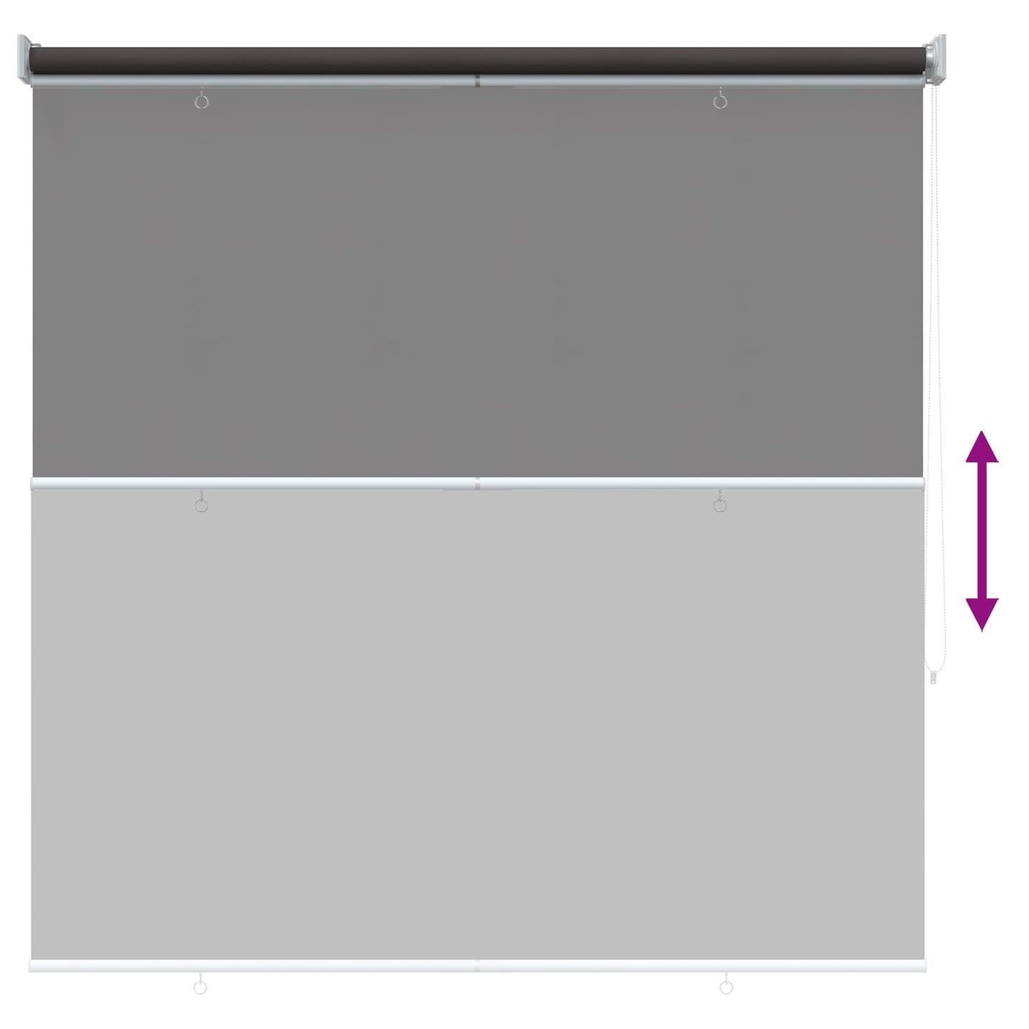 Udeterrasse Rullegardin UV Beskyttelse Antracit Polyester