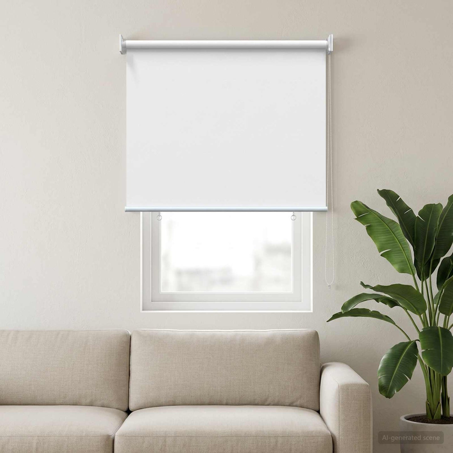 Udeterrasse Rullegardin UV Beskyttelse Hvid 65 x 140 cm (B x H)
