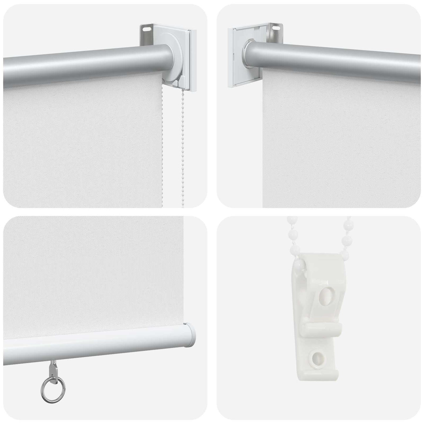 Udeterrasse Rullegardin UV Beskyttelse Hvid 65 x 230 cm (B x H)