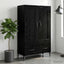 Highboard Sort eg 70 x 31 x 115 cm Konstrueret træ