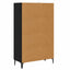 Highboard Sort eg 70 x 31 x 115 cm Konstrueret træ