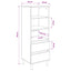 Highboard Sort eg 40 x 36 x 110 cm Konstrueret træ