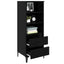 Highboard Sort eg 40 x 36 x 110 cm Konstrueret træ
