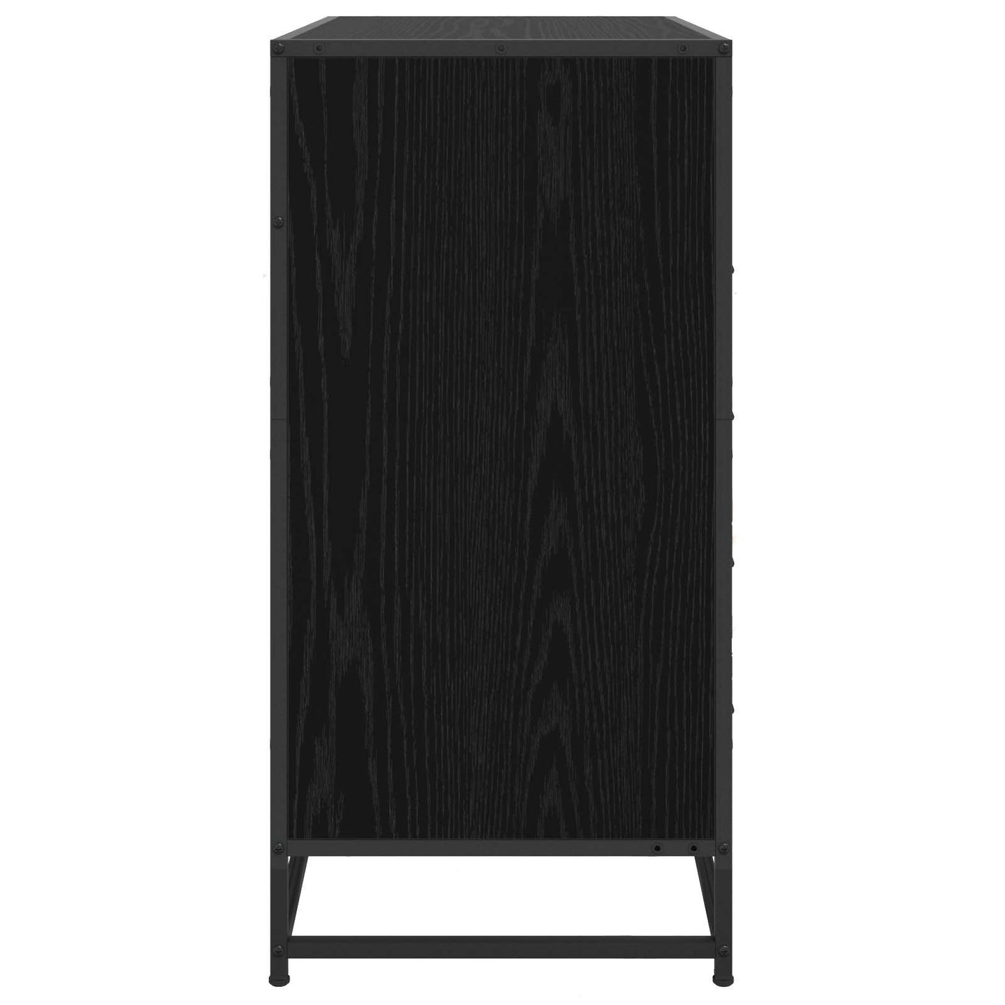Skuffeskab 4-Skuffe Sort eg 70 x 41 x 83,5 cm Konstrueret træ