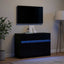 TV-skab 91 x 34 x 61 cm Sort eg Konstrueret træ