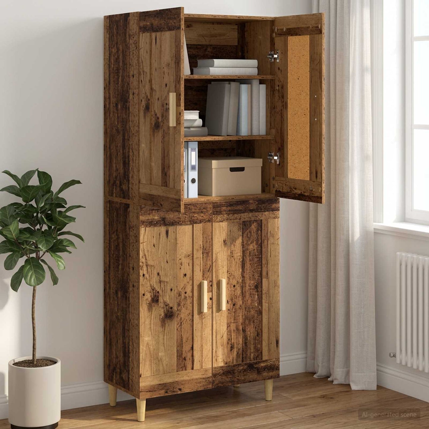 Sideboard Gammelt træ 69,5 x 34 x 90 cm Konstrueret træ