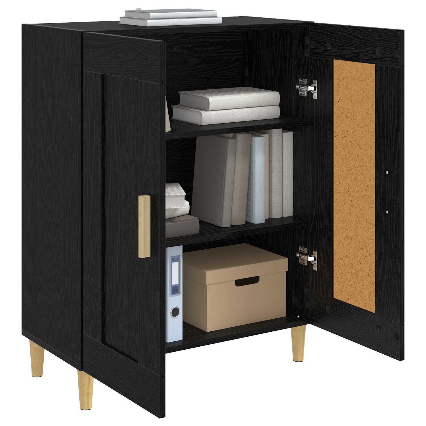 Sideboard Sort eg 69,5 x 34 x 90 cm Konstrueret træ