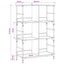 Bogreol 4 niveauer 78,5 x 33 x 117,5 cm metal PB Gammelt træ