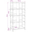 Bogreol 4 niveauer 78,5 x 33 x 153 cm metal PB Artisan-eg