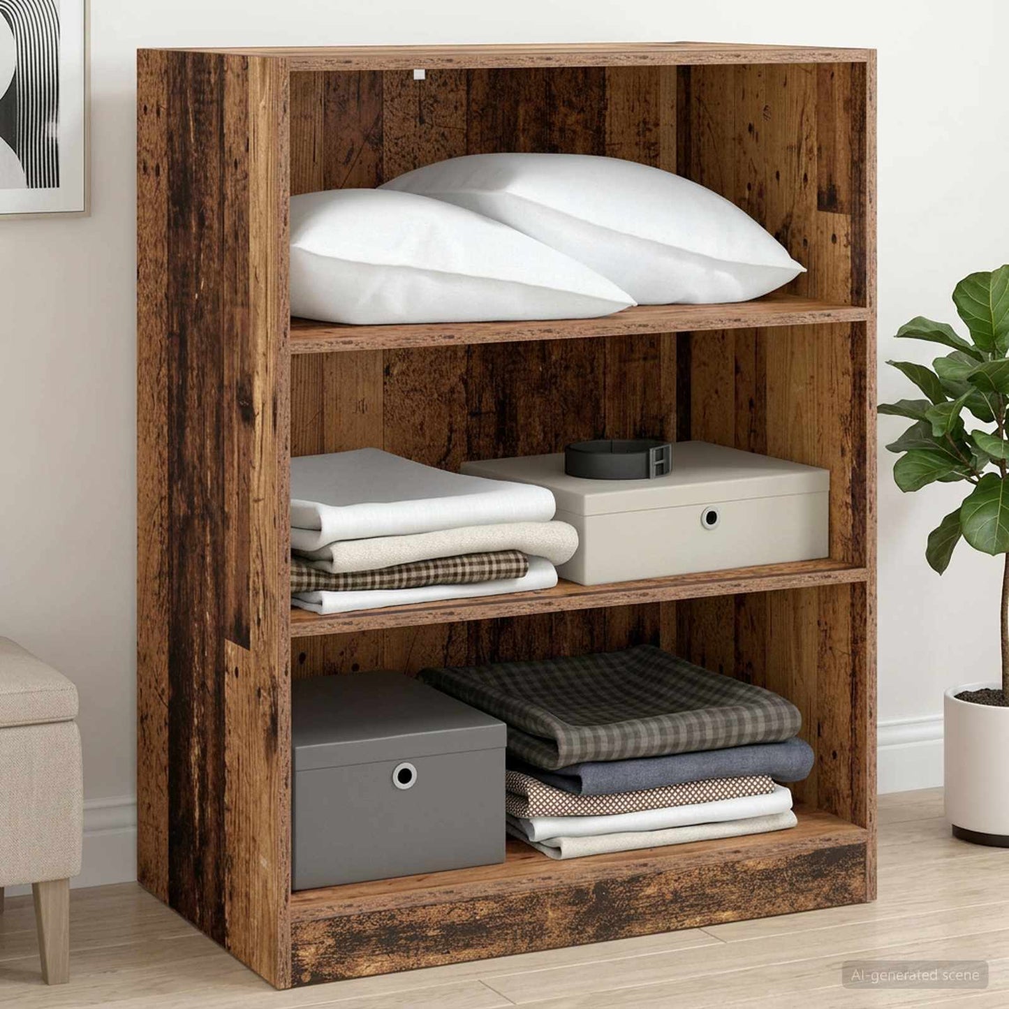 Garderobeskab Gammelt træ 77 x 48 x 102 cm Konstrueret træ