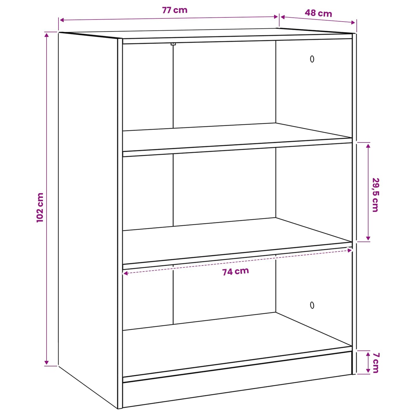 Garderobeskab Gammelt træ 77 x 48 x 102 cm Konstrueret træ