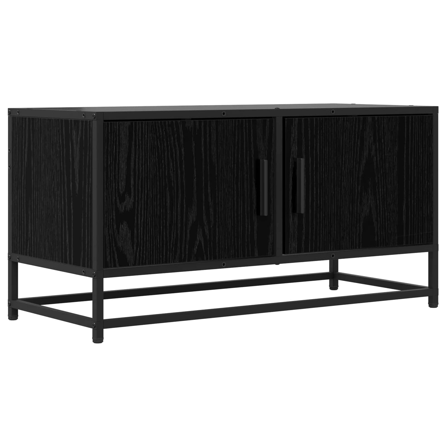 TV-skab 80 x 34,5 x 40 cm Sort eg Konstrueret træ