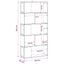 Bogreol Sort eg 80,5 x 23,5 x 162,5 cm PB