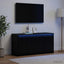 TV-skab 100 x 34 x 50 cm Sort eg Konstrueret træ