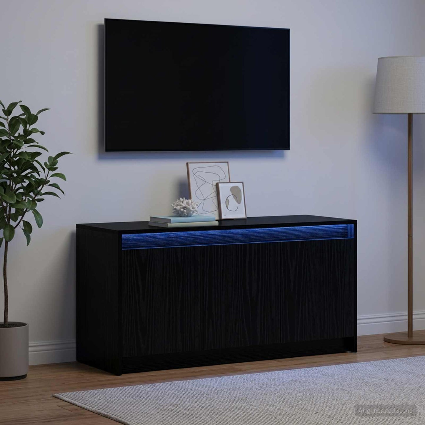 TV-skab 100 x 34 x 50 cm Sort eg Konstrueret træ