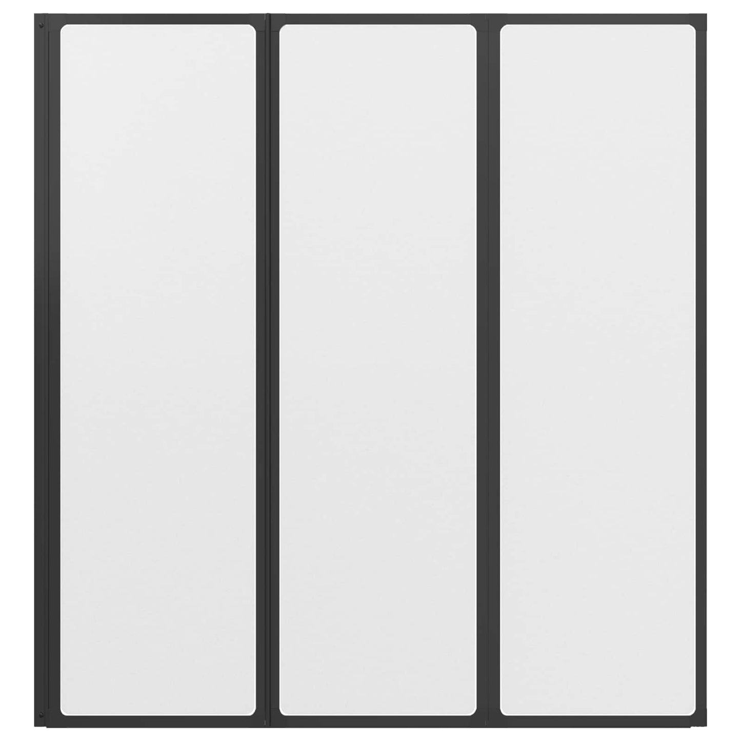 Foldbart bruseforhæng Sort og Fuldfroste 132 x 2 x 140 cm