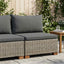 Mellemsofa med puder GENDT Naturlig rattan Kubu Grå