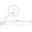 Plænekant 30 pcs 103 x 15 cm metal Hvid