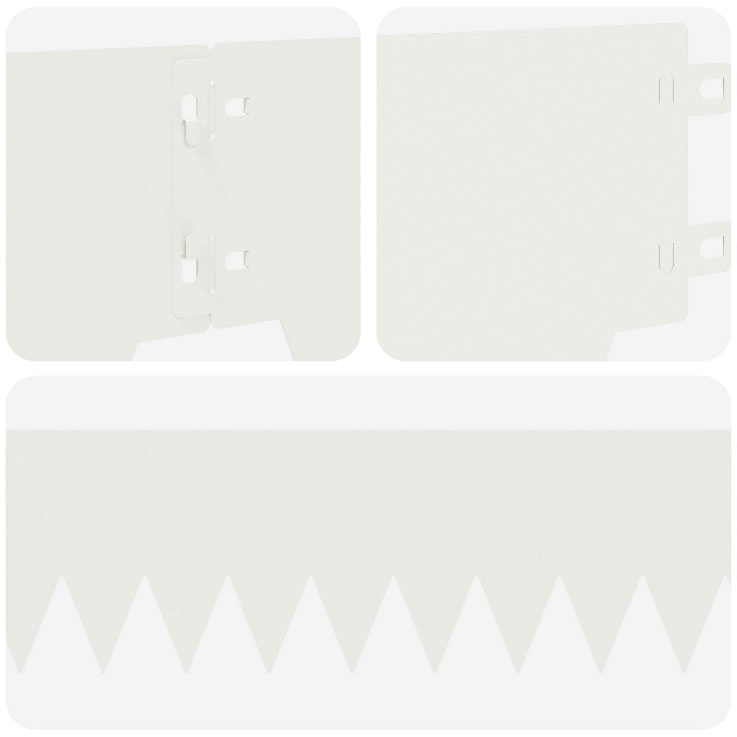 Plænekant 50 pcs 103 x 15 cm metal Hvid