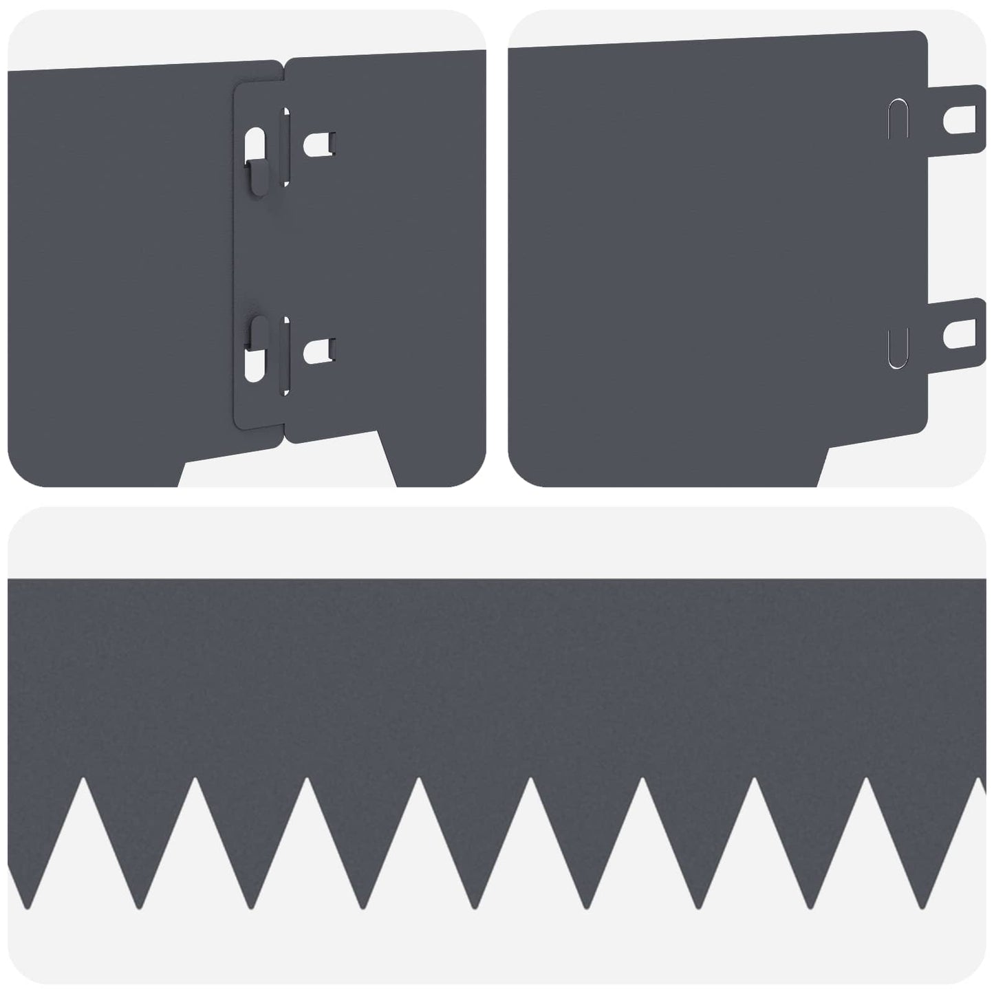Plænekant 30 pcs 103 x 15 cm metal Antracit
