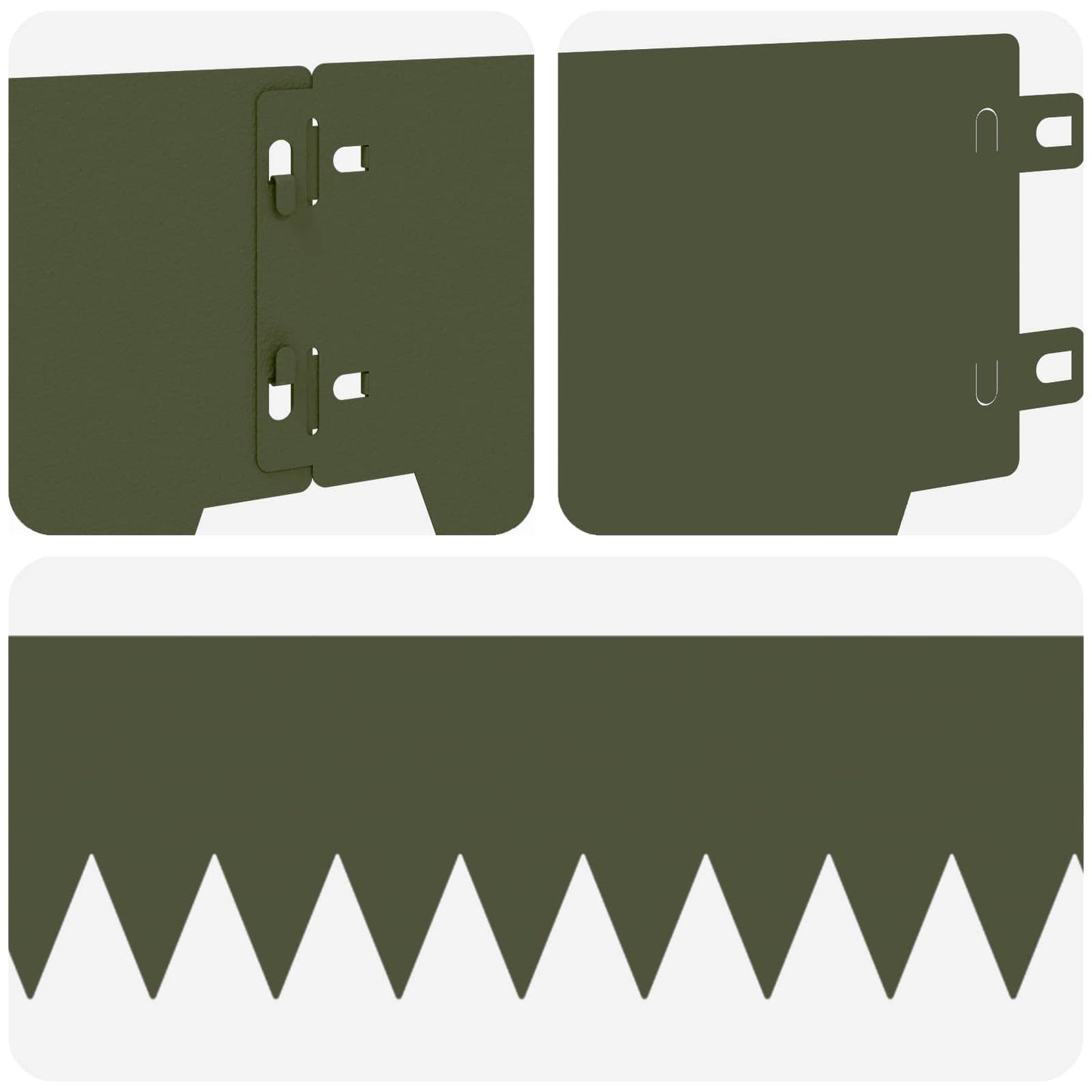 Plænekant 30 pcs 103 x 15 cm metal Olivengrøn