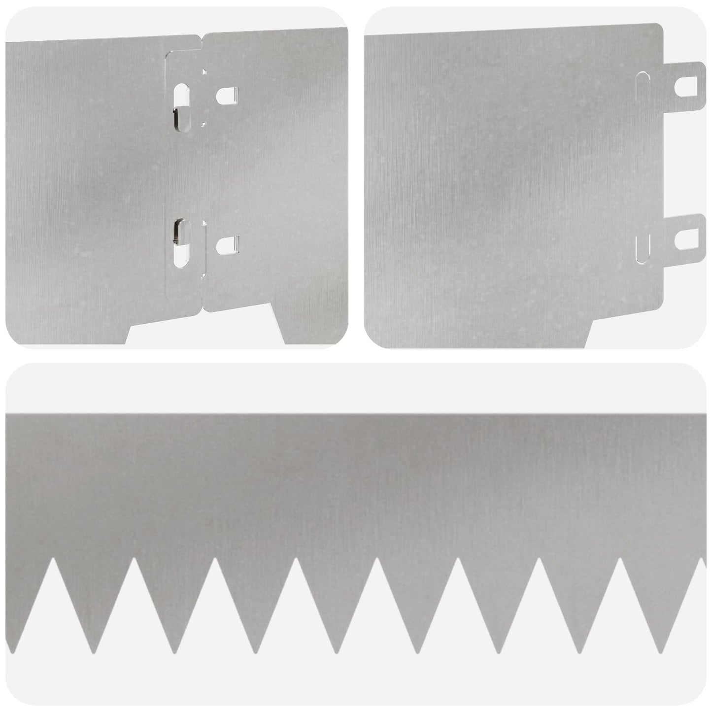 Plænekant 10 pcs 103 x 15 cm metal Sølv