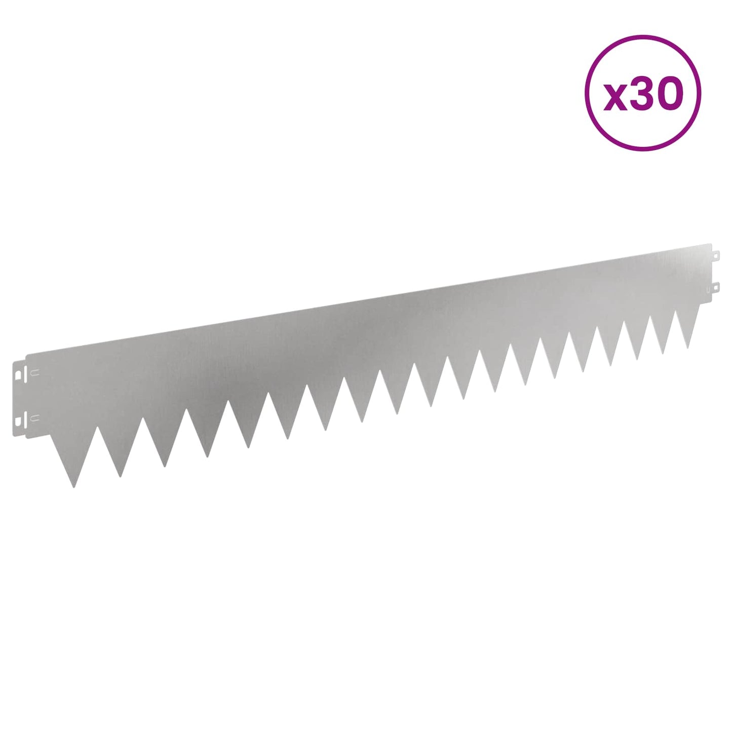 Plænekant 30 pcs 103 x 15 cm metal Sølv
