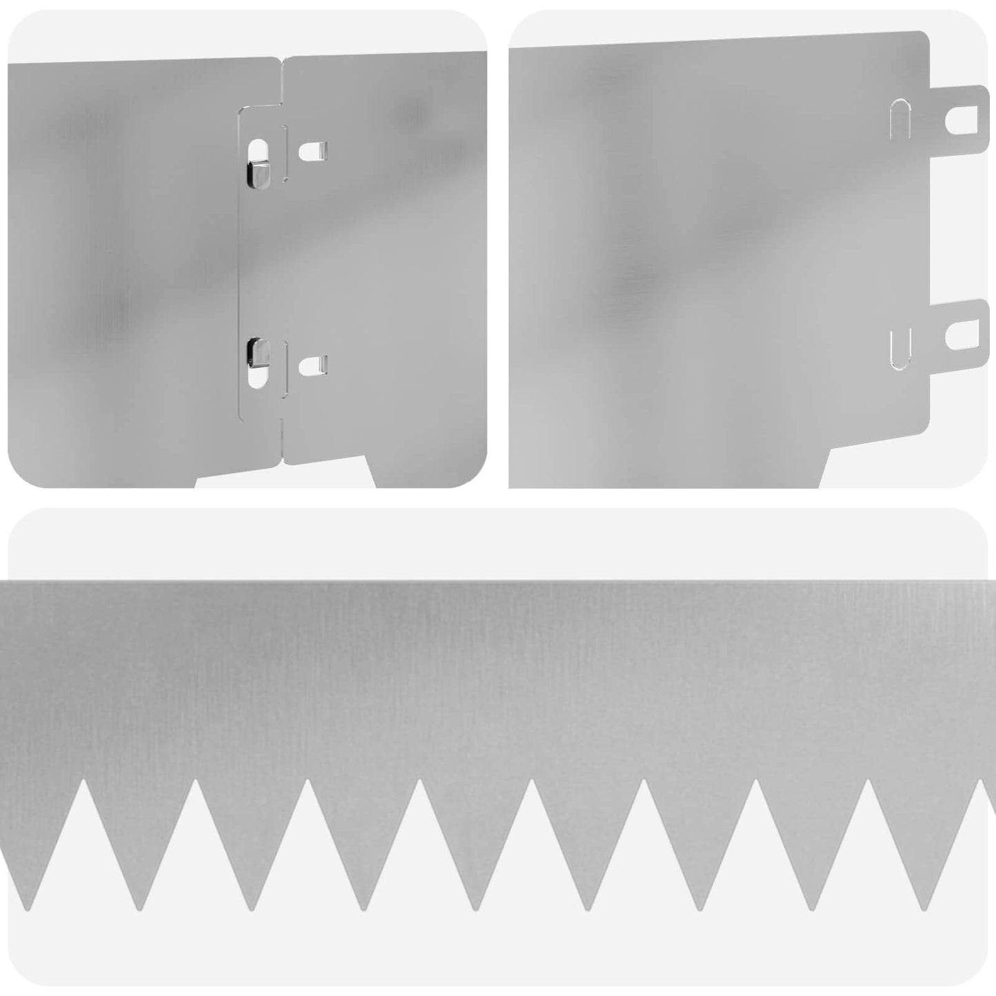 Plænekant 50 pcs 103 x 15 cm metal Sølv
