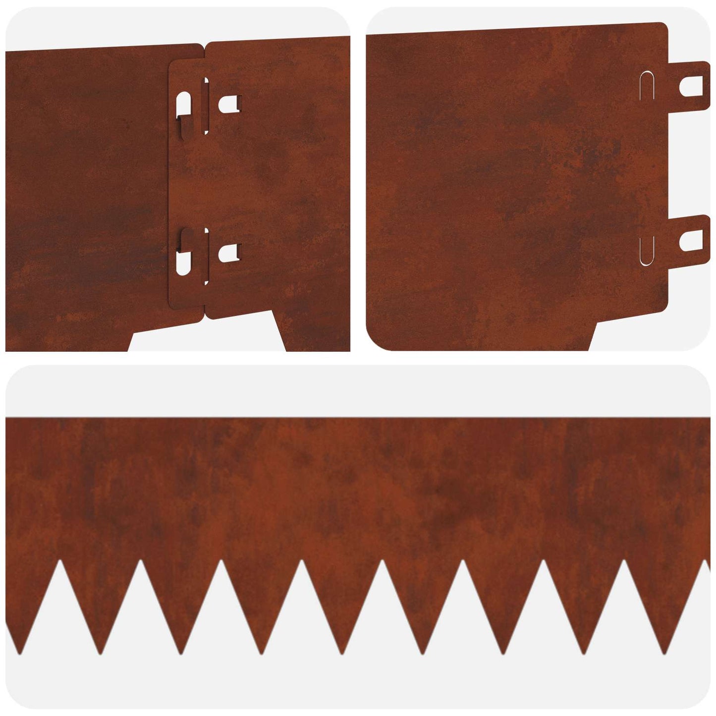 Plænekant 30 pcs 103 x 15 cm metal Rusten