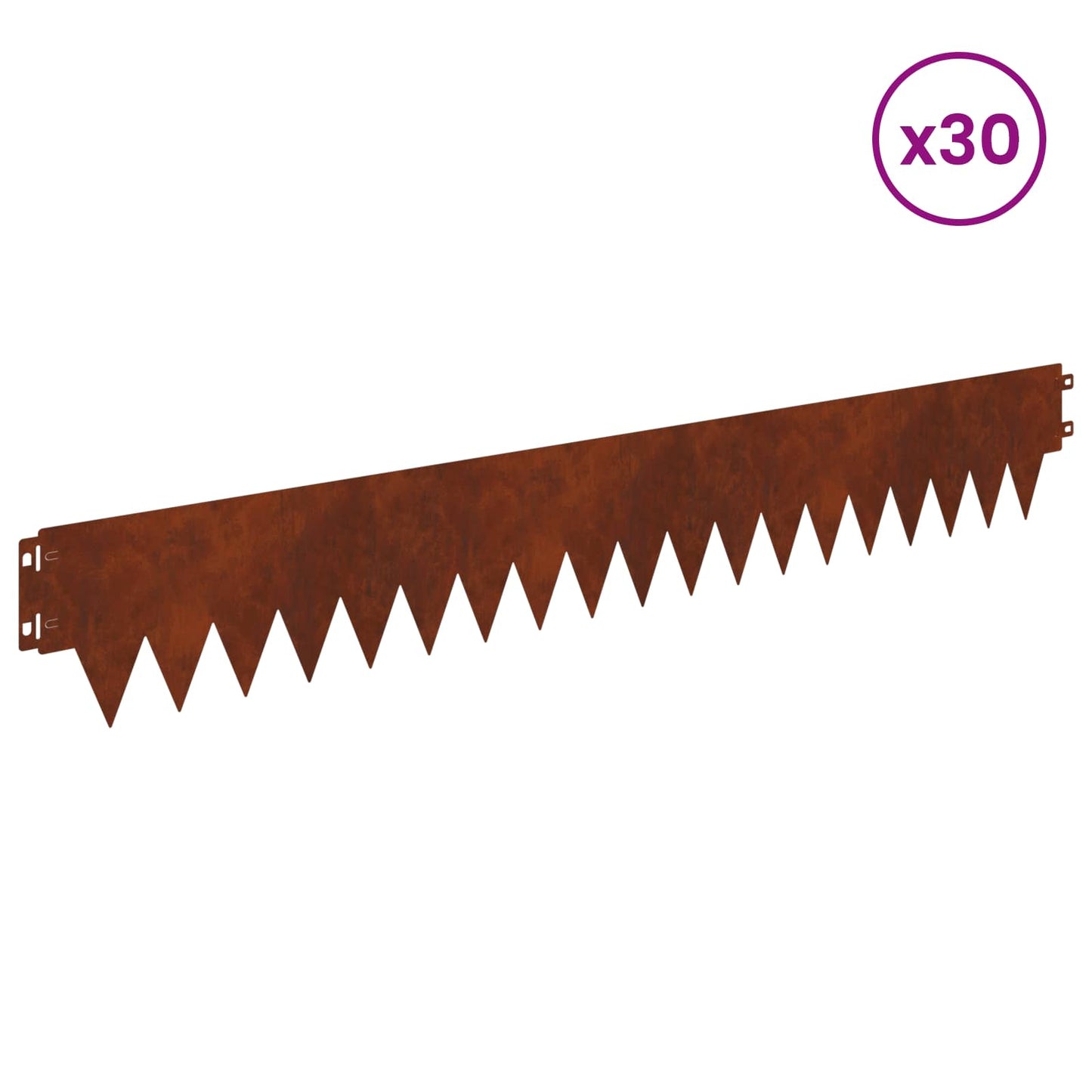 Plænekant 30 pcs 103 x 15 cm metal Rusten