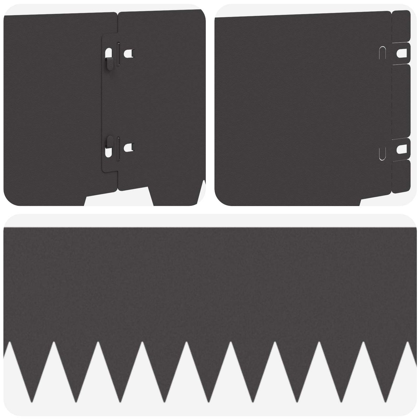 Plænekant 10 pcs 103 x 20 cm metal Sort