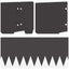 Plænekant 20 pcs 103 x 20 cm metal Sort