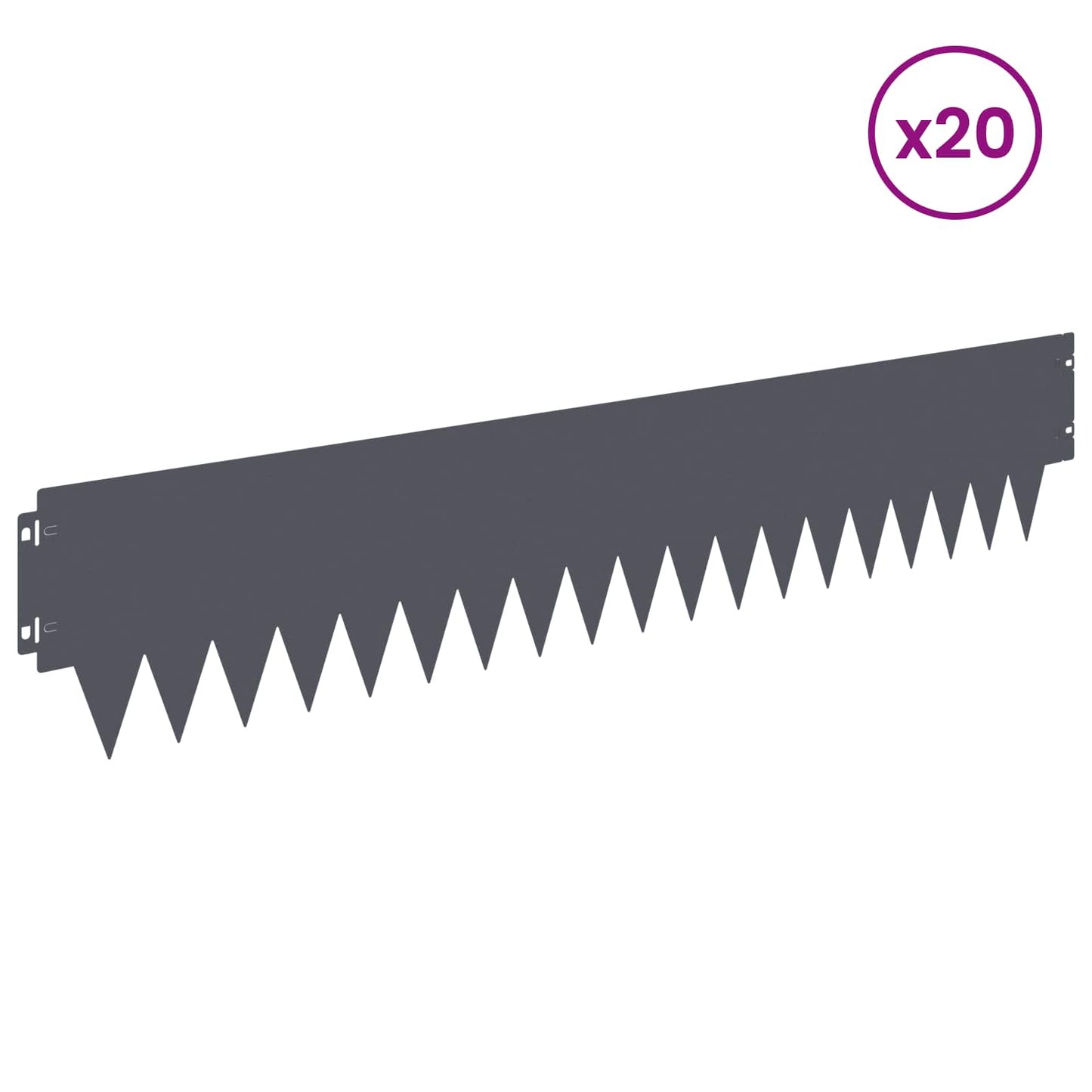 Plænekant 20 pcs 103 x 20 cm metal Antracit