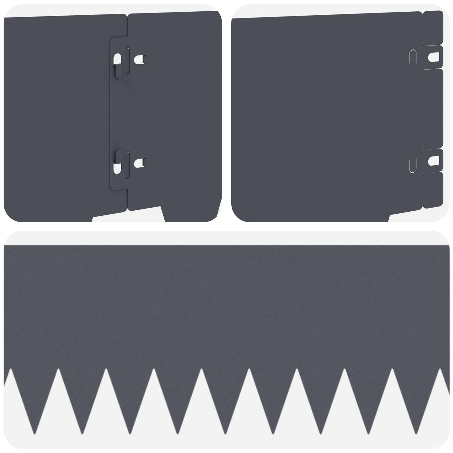Plænekant 30 pcs 103 x 20 cm metal Antracit