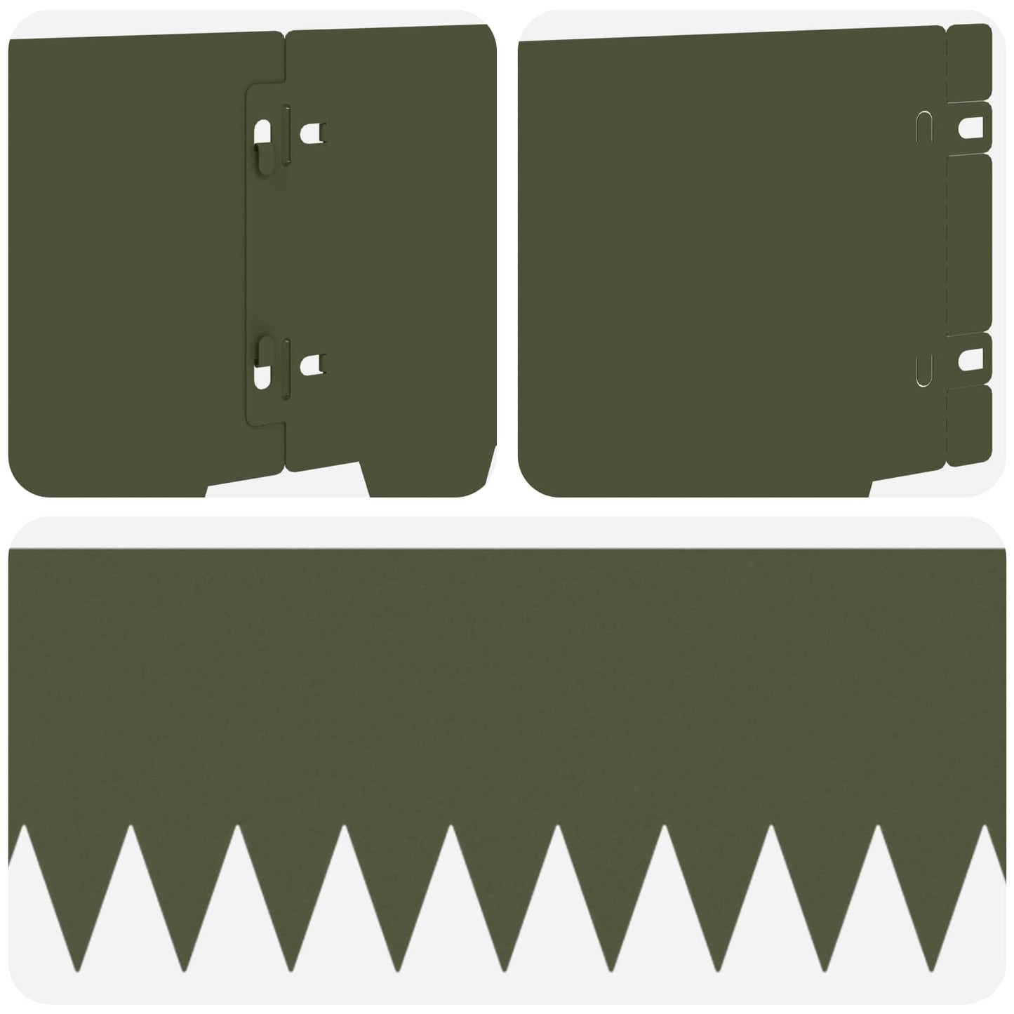 Plænekant 30 pcs 103 x 20 cm metal Olivengrøn