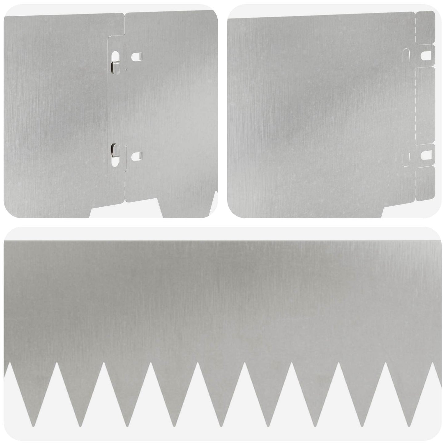 Plænekant 10 pcs 103 x 20 cm metal Sølv