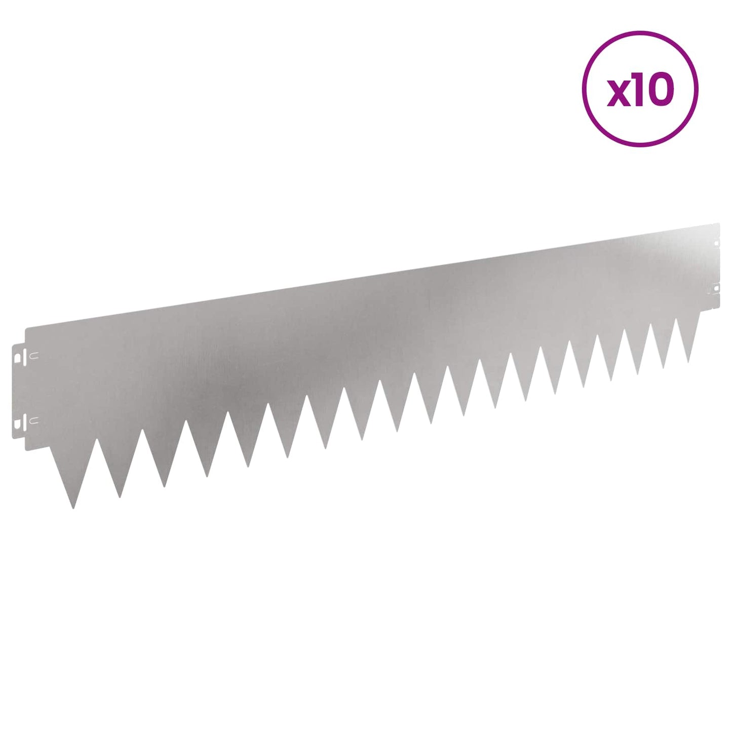 Plænekant 10 pcs 103 x 20 cm metal Sølv